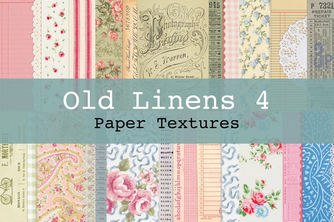 Old Linens 4 Printable Digital Background and Journal Papers Junk ...