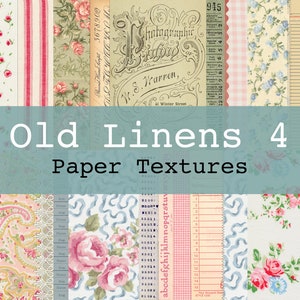Old Linens 4 Printable Digital Background and Journal Papers Junk Journal Kit