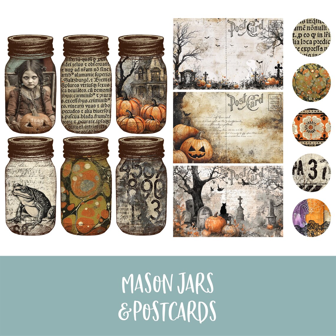 Spooky Halloween Digital Printable Junk Journal Kit - Etsy