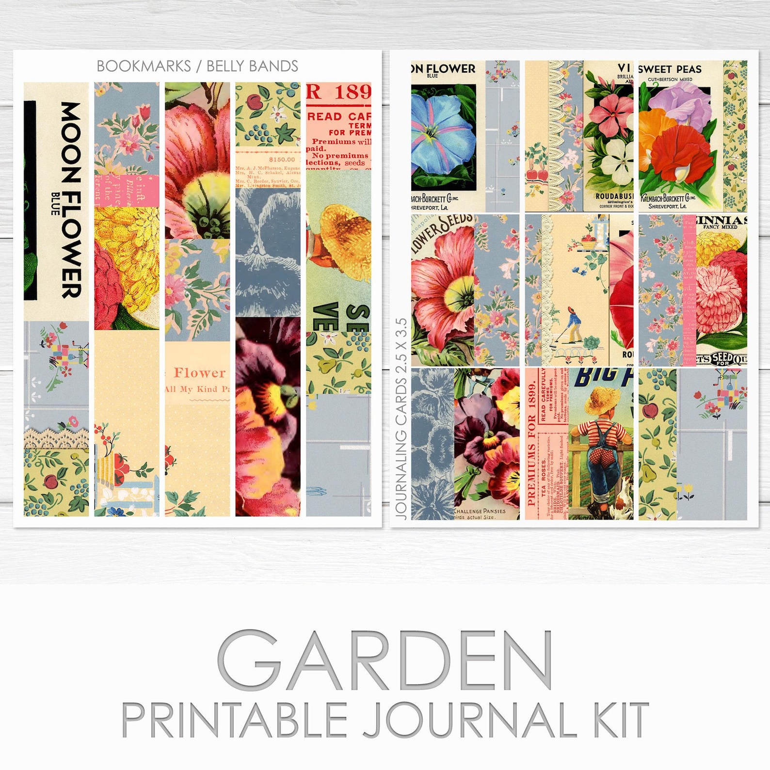 Garden Digital Printable Junk Journal Kit - Etsy