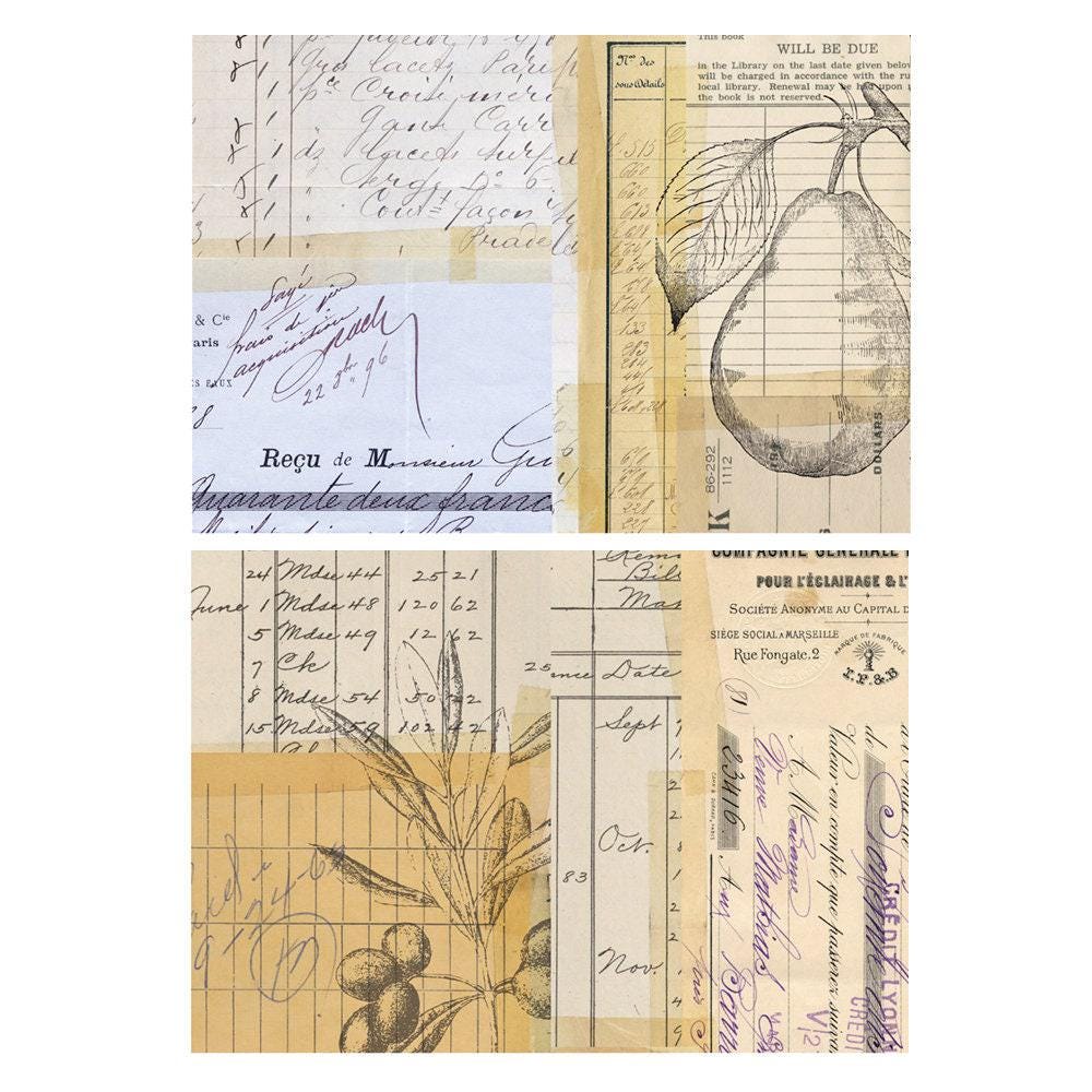 Taped Collage Digital Printable Junk Journal Kit - Etsy