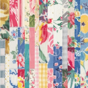 Patchwork 1 Printable Washi Tape Digital Collage Sheet For Junk Journaling, Planners, and Digital Scrapbooking