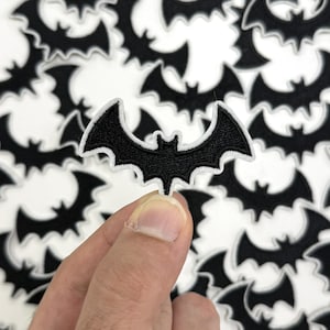 Bat Patch, Halloween Patch, Iron On Patch, Embroidery Bat Patch, Funny Patch, Gothic Halloween Costume Patch, Black Bat #209
