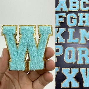 2.5 Inch Iron On Chenille Letter Patch, Varsity Letter Patch, Adhesive Letter Patch, Chenille Letter Patch
