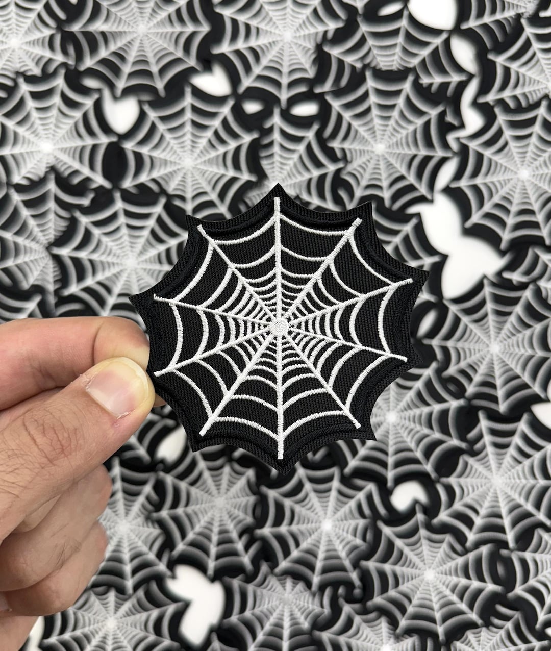 Spider Jacket Patch Spider Web Iron on Patch, Spider Web Halloween Patches, Embroidery ...