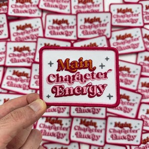 Main Character Energy Patch, Trucker Hat Iron On Patch, Embroidery Patch, Badass Patch, Humor Patch, Western Patch, Funny Patch #148