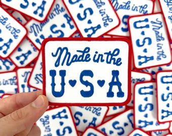 Made In the USA Embroidered Patch, Iron On Patch, USA Iron On Patch, Made In the USA Patch,  America Patch #20