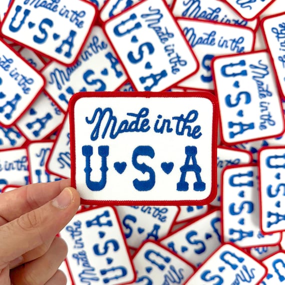Made In the USA Embroidered Patch, Iron On Patch, USA Iron On Patch, Made In the USA Patch,  America Patch #20