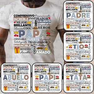 Dad Spanish Png Bundle, Parde Png, Funny Father's Day Png, Gift For Latina Dad, Mexican Dad Png, Father's Day Sublimation Png, Best Dad Ever