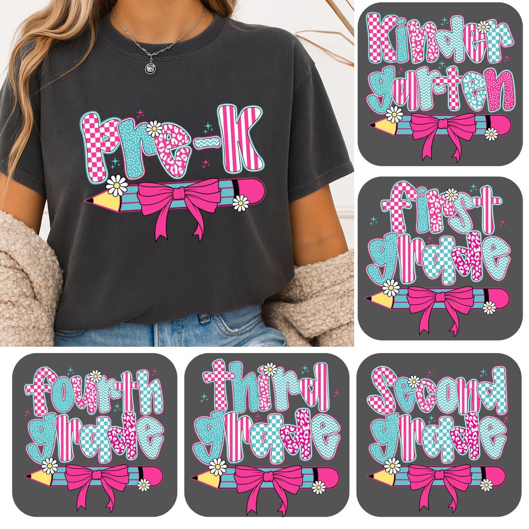 Prepy Hand Preppy Back to School Png Bundle, Kindergarten Png, Pre-k to Fourth ...