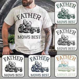 Father Mows Best Png Bundle, Retro Lawnmower Dad Png, Funny Dad Jokes Png,Gardener Dad Png,Father's Day,Gift For Dad,Yard Work Humor for Dad