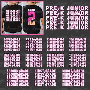 Neon Lightning Bolt Back To School Png Bundle, Custom Name Dripping Png, Kindergarten Pre-K 1st 2d 3d 4th 5th Grade Png,Ice Cream School Png