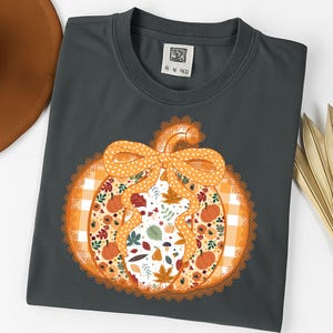 Pumpkin Lace png, Preppy Floral Fall Pumpkin png, Ditsy Floral Fall png, Autumn png, Coquette Fall png, Pumpkin Spice Png, Girly Autumn Png