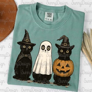 Boo Ghost Black Cat Png, Black Cat Pumpkin Png, Retro Halloween Png, Halloween Cat Mama Shirt, Gothic Png, Witch Png, Ghost Cat Sublimation