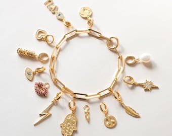 Custom Charm Bracelet: Pick Your Charms & Chain
