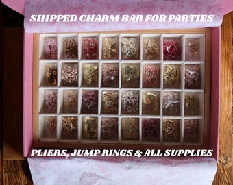 DIY Charm Bar Kit – Custom Jewelry Party, Bracelets, Necklaces, Bag Charms, Keychains
