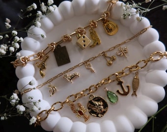 Custom Charm Necklace: Gold & Silver, Design Your Own Jewelry