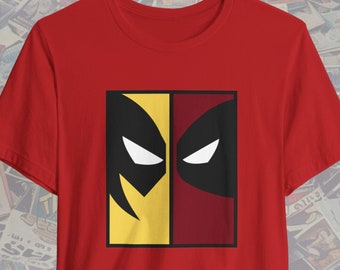 Wolverine Deadpool Masks | Unisex Jersey Short Sleeve Tee