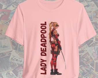 Lady Deadpool | Front Only | Unisex Jersey Short Sleeve Tee