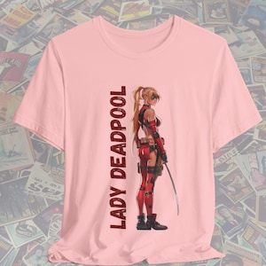 Lady Deadpool | Front Only | Unisex Jersey Short Sleeve Tee