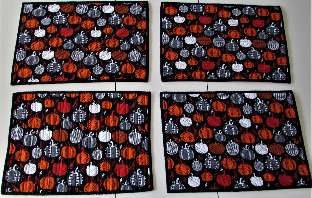 REVERSIBLE HARVEST PLACEMATS Set of 4 12 X 17 Etsy