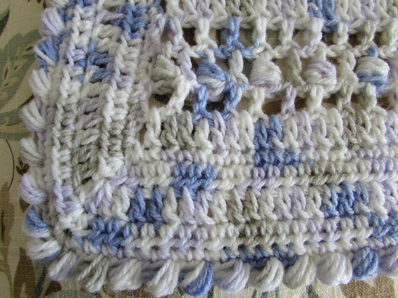 PUFF STITCH AFGHAN Baby Blanket 38 X 44 Inches Etsy