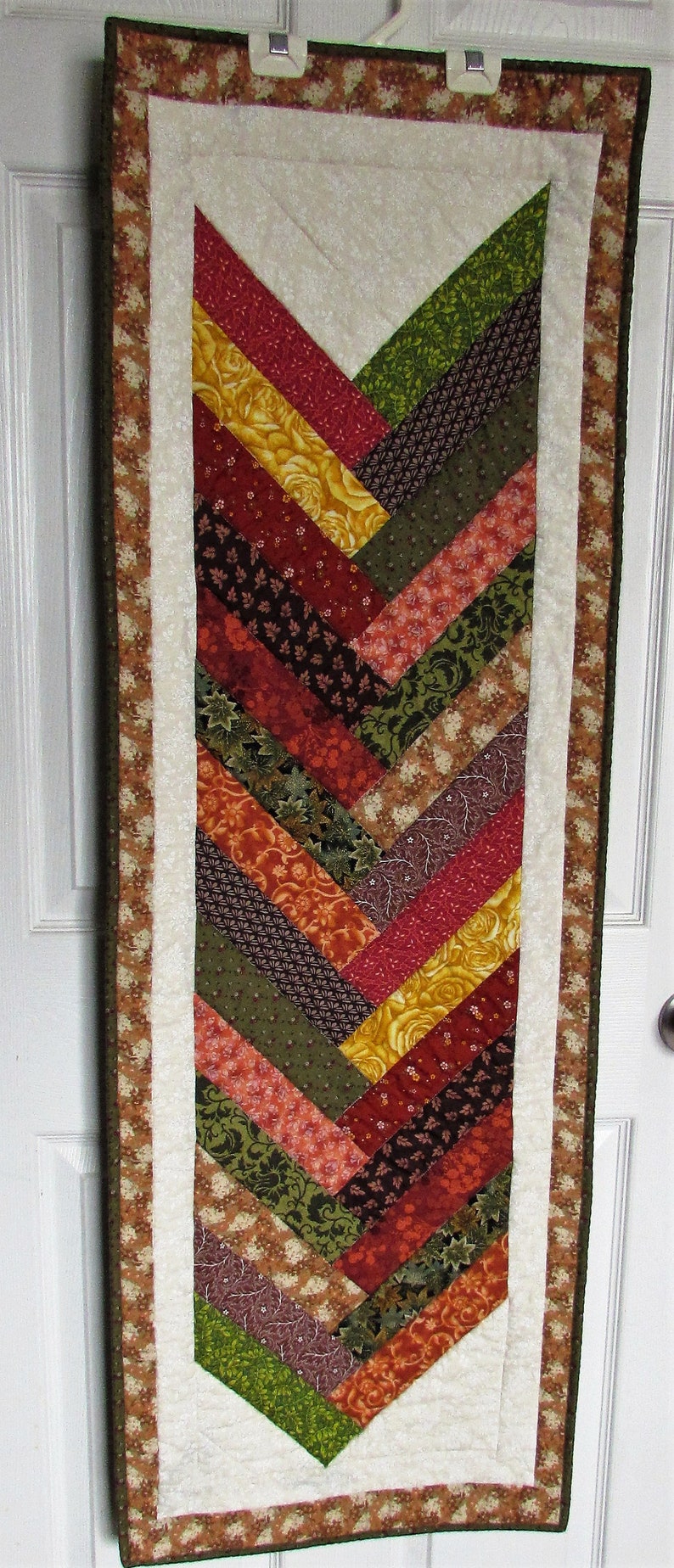 French Braid Quilted Table Runner 17 X 50