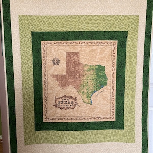 TEXAS MAP QUILTED Throw, 37 x 49