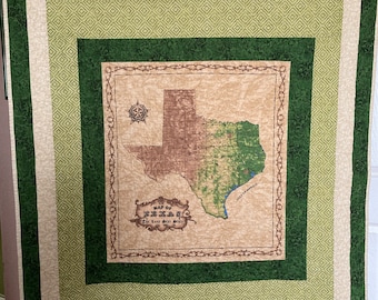 TEXAS MAP QUILTED Throw, 37 x 49