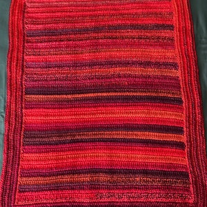 CROCHETED STADIUM THROW,  Fire Agate, 34 x 42