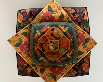 HARVEST FABRIC BOWLS, set of four