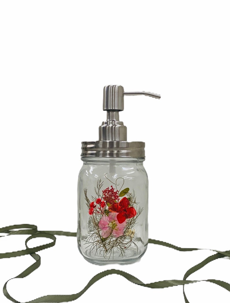 Pressed Flower Toothbrush Holder Soap or Lotion Dispenser Etsy