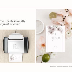 Cherry blossom wedding top table sign - easy to print at home using your home printer