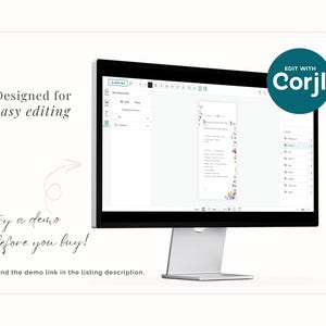 Designed for easy DIY editing with Corjl - try the demo before purchase.