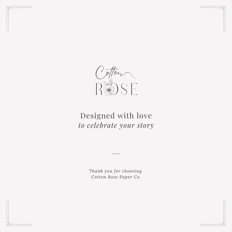 Cotton Rose - designs with love to celebrate your story. Thank you for choosing us