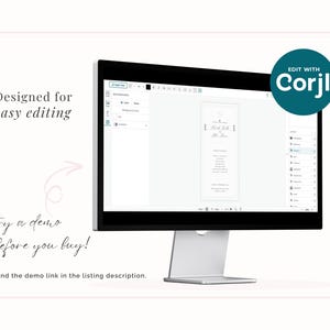Edit using the Corjl editor - designed for easy editing, try the demo before you buy
