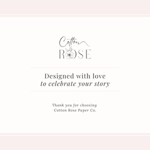 By Cotton Rose Paper Co - designed with love to celebrate your story