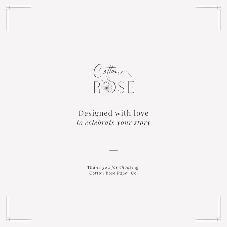 Cotton Rose Paper Co - designs with love to celebrate your story