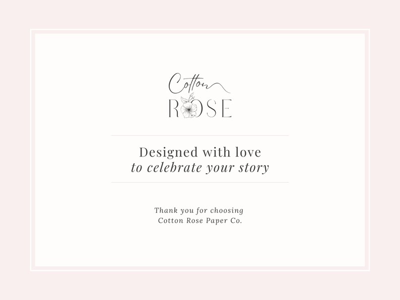 Designed with love by Cotton Rose Paper Co
