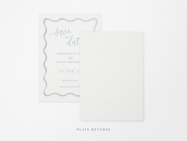 Plain reverse wedding save the date template