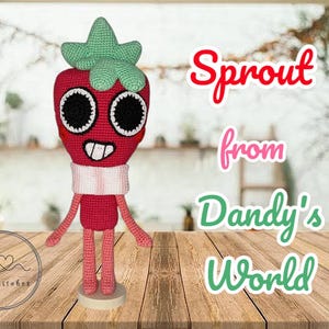 Crochet Amigurumi Strawberry Dandy&#39;s World Sprout Downloadable PDF Pattern