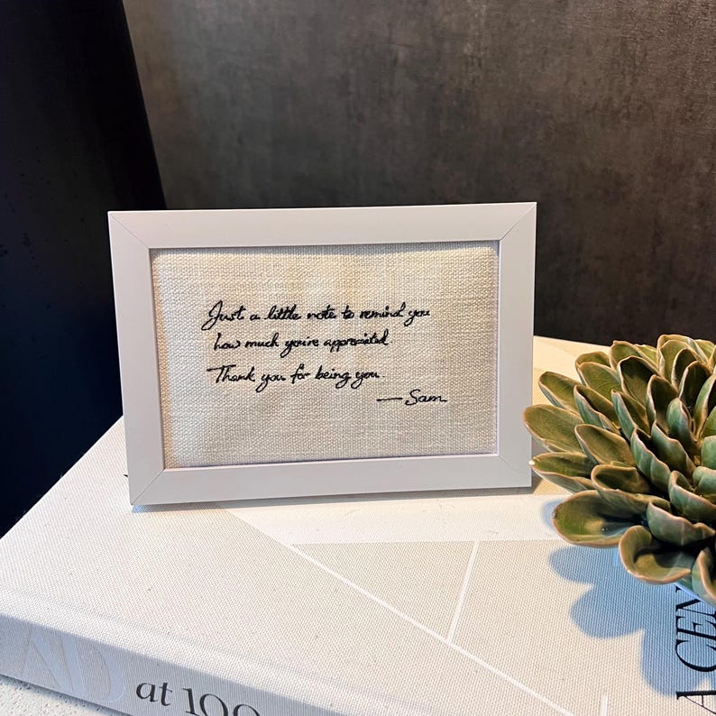 Custom Handwriting Embroidery Gift - Mother's Day, Personalized ...