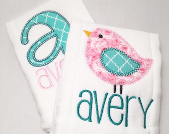 BURP TOWEL set with applique