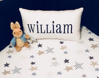 PERSONALIZED Embroidered Pillow - baby - NAME