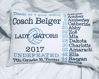 TEAM - COACH PERSONALIZED Embroidered Pillow