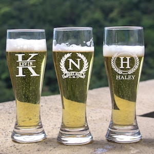 Chope à Bière Personnalisée : Chope En Verre Libbey De 1 Litre Gravée - France