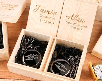 Gemelos de reloj para padrinos de boda, juego de regalo de reloj personalizado, regalos de propuesta para padrinos de boda, regalo para el padrino, relojes de bolsillo para regalo de fiesta de bodas