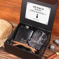 Personalised Groomsman Gift Box Set, suit up Will you be my groomsman gift, Best Man Proposal, Best Man Flask Whiskey glass Sunglasses product logo