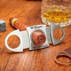 Personalized Cigar Cutter,Custom Engraved Cigar Cutter,Mens Cigar Cutter,Groomsman Gift,Wedding Gift,Bachelor Party Gift,Cigar Cutter Gift