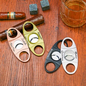 Customized Cigar Knife, Custom Engraved Cigar Cutter, Cigar Travel Case, Fathers Day Gifts, Best man Gift for Him, Groomsman Gift Best Man